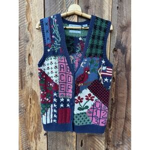 Vintage Northern Isles S 1980s Grandmacore Cottagecore Hand Knit
Sweater Vest